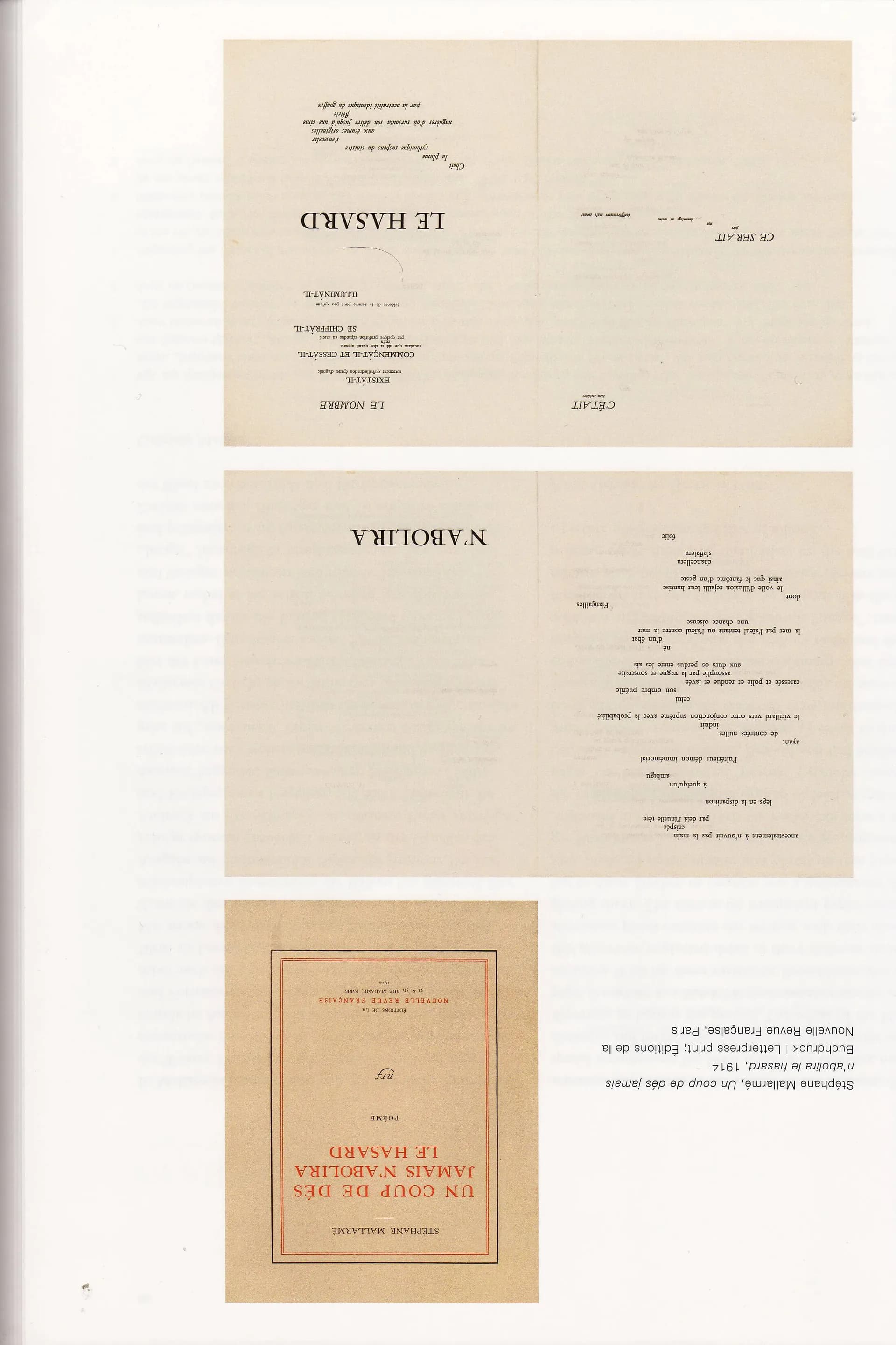 Documentation of printed book covers and pages with typography and layout design, displaying editorial design work by Frida Escobedo.