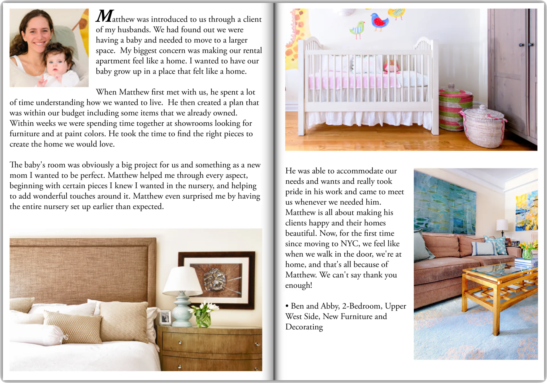 Nursery interior featuring a wooden crib, neutral palette with soft furnishings, and coordinated play spaces designed by Matthew Lynn.