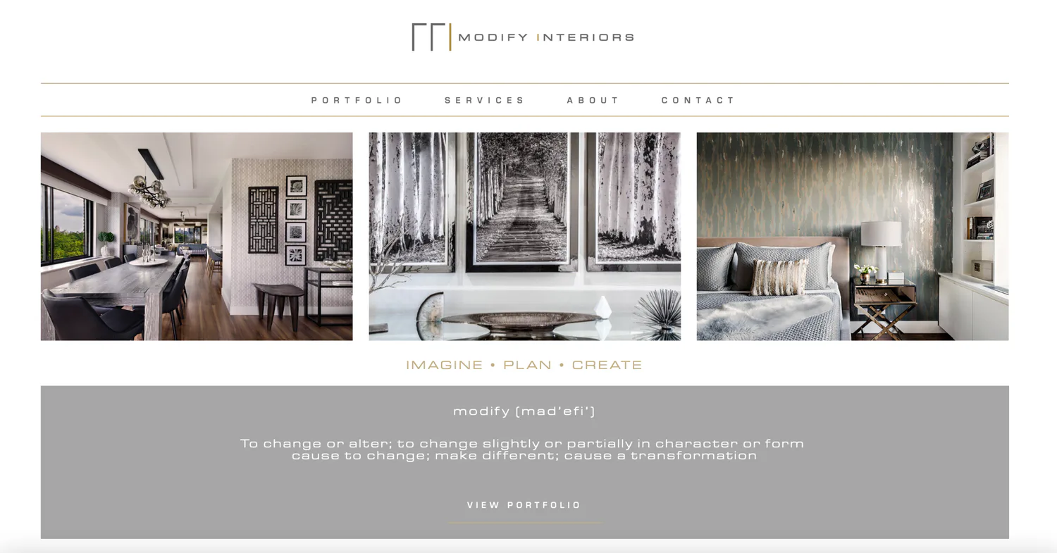 Three luxury residential interiors featuring modern furnishings, neutral palettes, and sophisticated design elements by Susan Hughes.