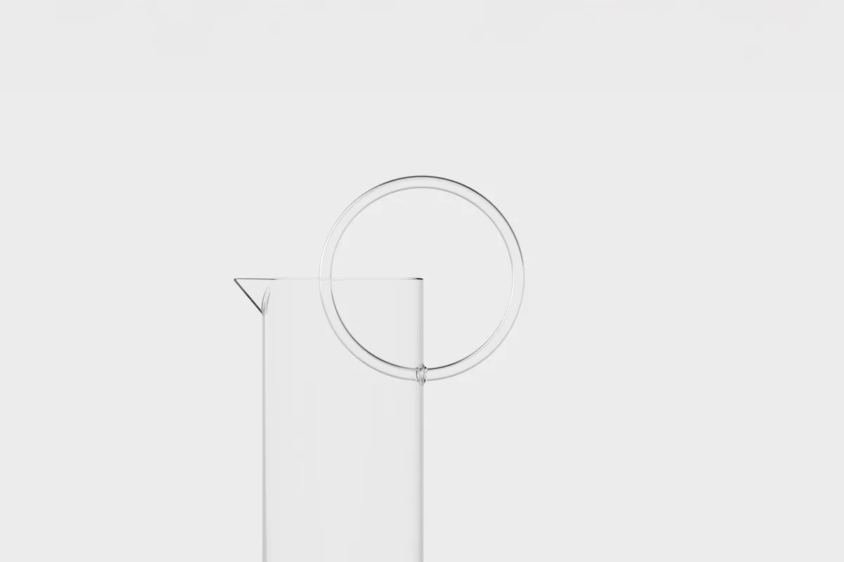 Minimalist line drawing of a spherical pendant light fixture suspended from a vertical pole, rendered in soft gray tones by Todd Bracher.